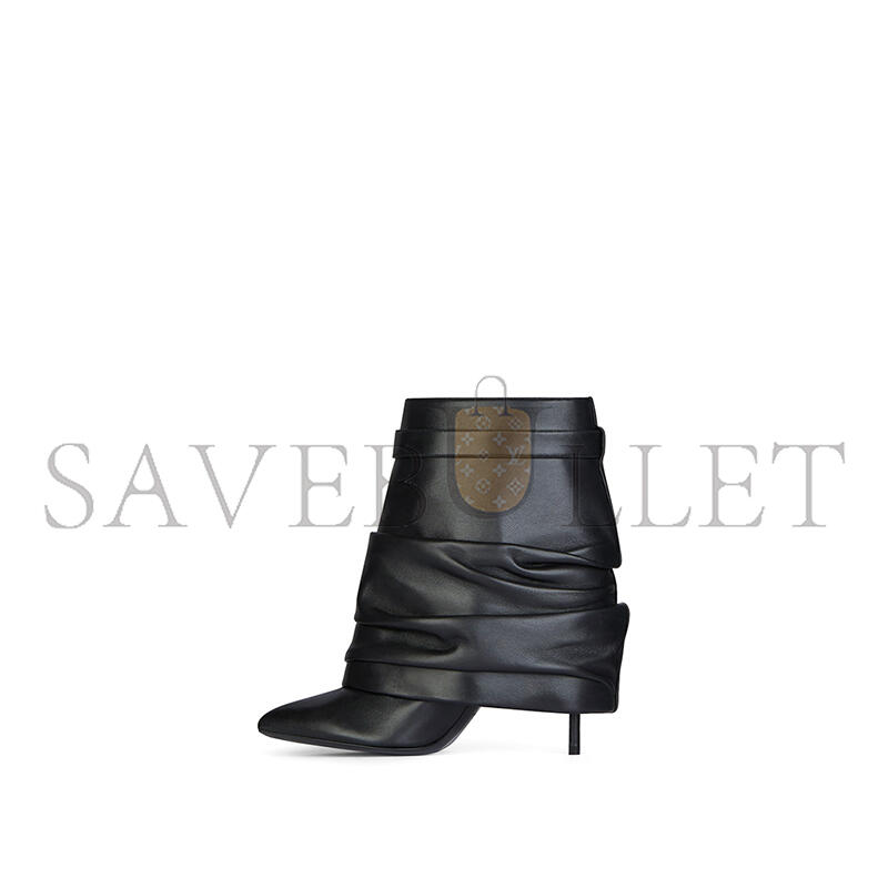 G1uenchy shark lock stiletto ankle boots in nappa leather be604re2af-001